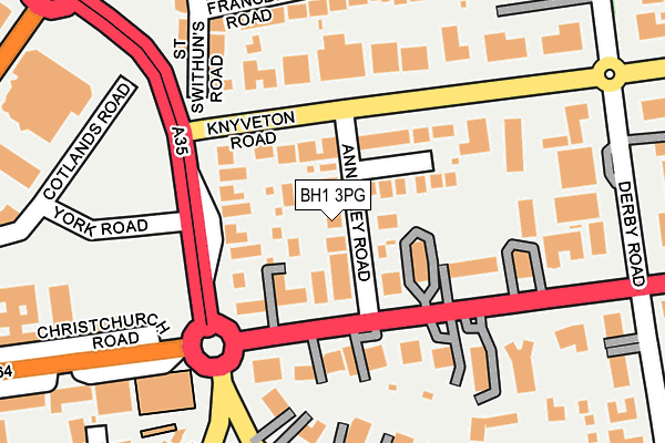 BH1 3PG map - OS OpenMap – Local (Ordnance Survey)