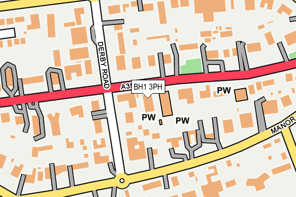 BH1 3PH map - OS OpenMap – Local (Ordnance Survey)