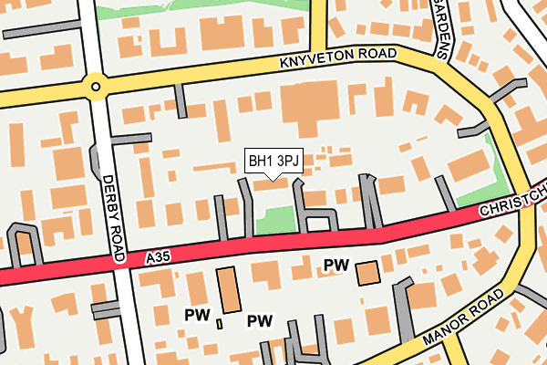 BH1 3PJ map - OS OpenMap – Local (Ordnance Survey)