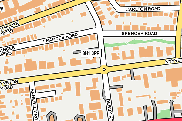 BH1 3PP map - OS OpenMap – Local (Ordnance Survey)
