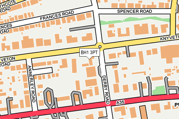 BH1 3PT map - OS OpenMap – Local (Ordnance Survey)