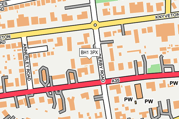 BH1 3PX map - OS OpenMap – Local (Ordnance Survey)
