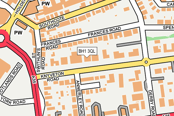 BH1 3QL map - OS OpenMap – Local (Ordnance Survey)