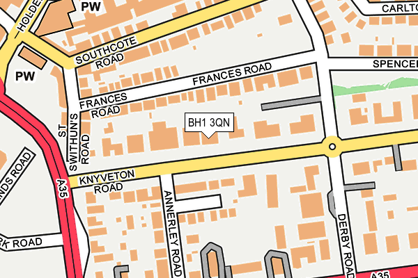BH1 3QN map - OS OpenMap – Local (Ordnance Survey)