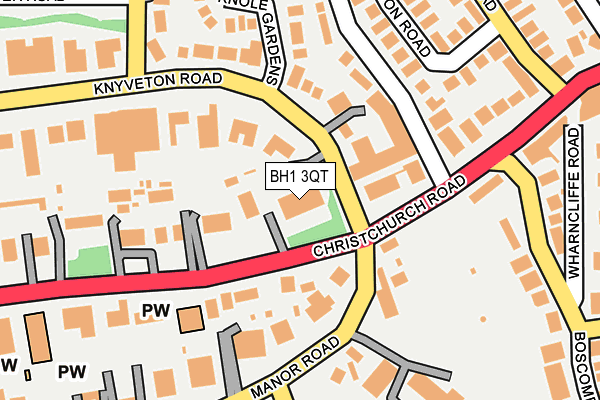 BH1 3QT map - OS OpenMap – Local (Ordnance Survey)