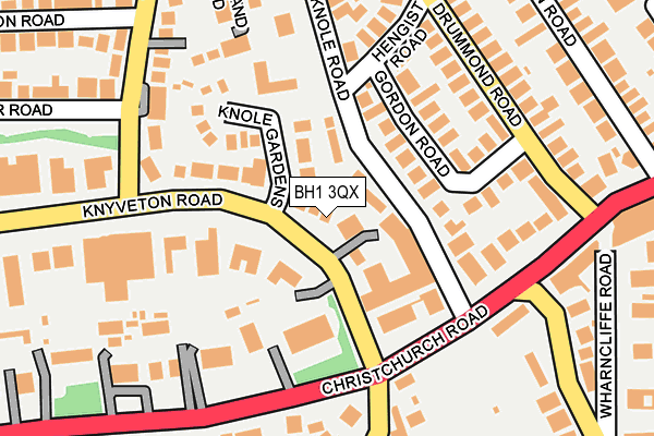 BH1 3QX map - OS OpenMap – Local (Ordnance Survey)