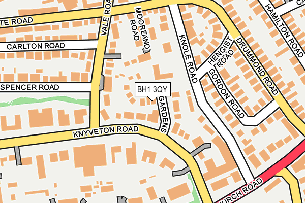 BH1 3QY map - OS OpenMap – Local (Ordnance Survey)