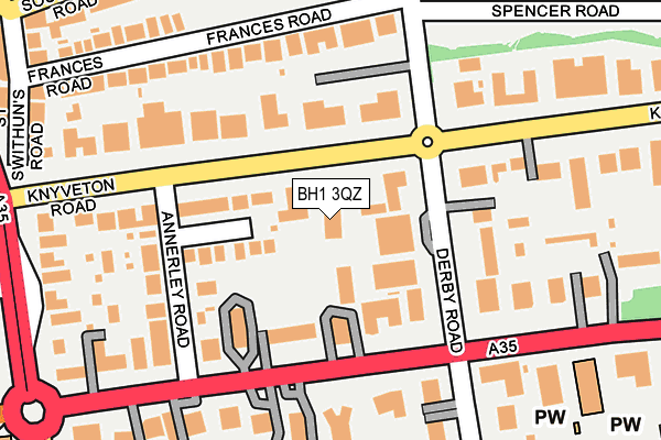 BH1 3QZ map - OS OpenMap – Local (Ordnance Survey)