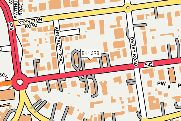 BH1 3RB map - OS OpenMap – Local (Ordnance Survey)