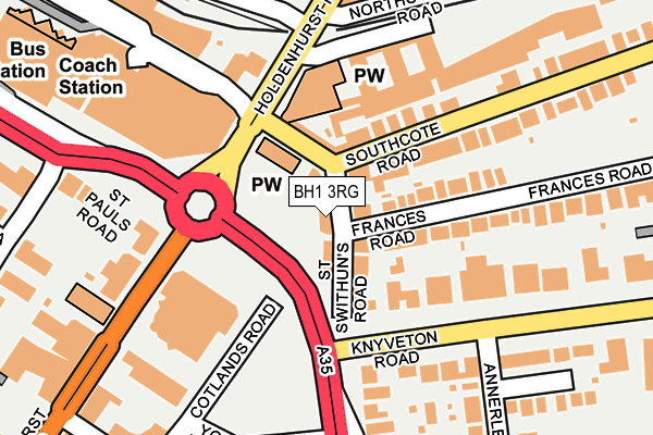 BH1 3RG map - OS OpenMap – Local (Ordnance Survey)