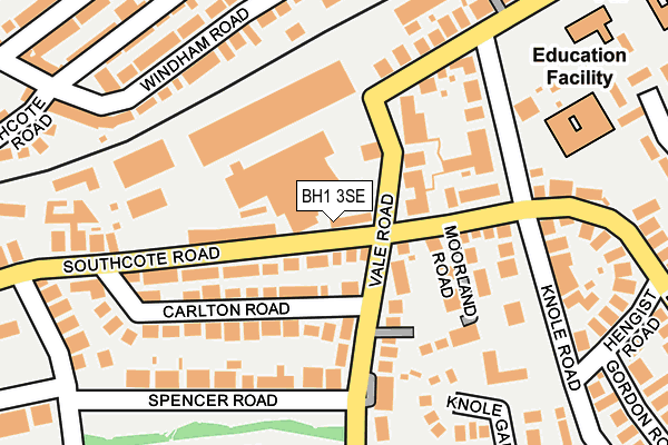 BH1 3SE map - OS OpenMap – Local (Ordnance Survey)