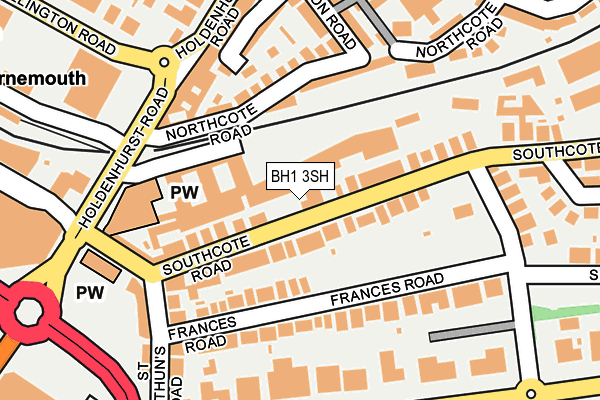 BH1 3SH map - OS OpenMap – Local (Ordnance Survey)