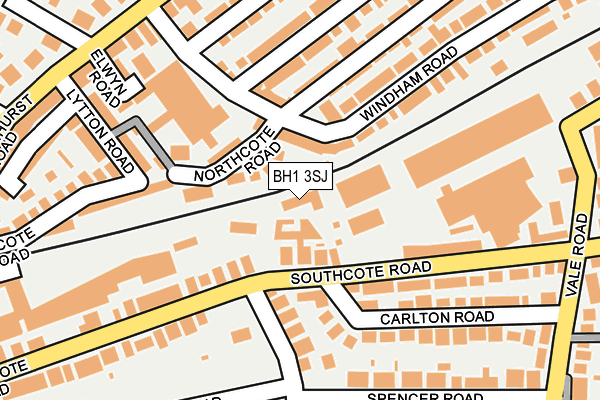 BH1 3SJ map - OS OpenMap – Local (Ordnance Survey)