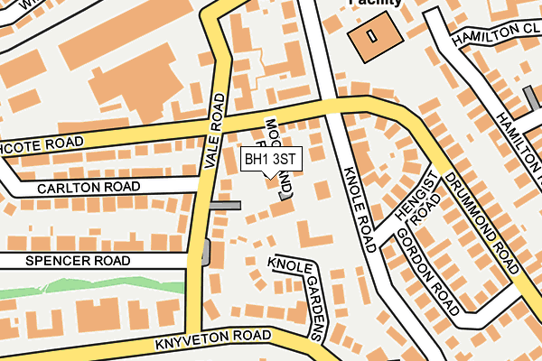 BH1 3ST map - OS OpenMap – Local (Ordnance Survey)
