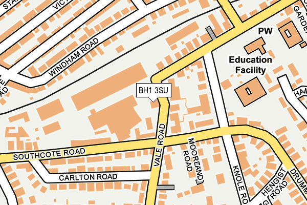 BH1 3SU map - OS OpenMap – Local (Ordnance Survey)