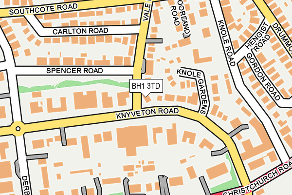 BH1 3TD map - OS OpenMap – Local (Ordnance Survey)