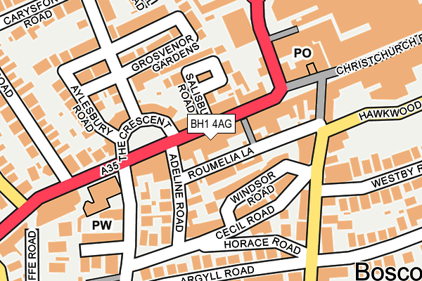 BH1 4AG map - OS OpenMap – Local (Ordnance Survey)
