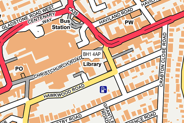BH1 4AP map - OS OpenMap – Local (Ordnance Survey)