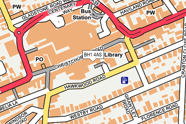 BH1 4AS map - OS OpenMap – Local (Ordnance Survey)