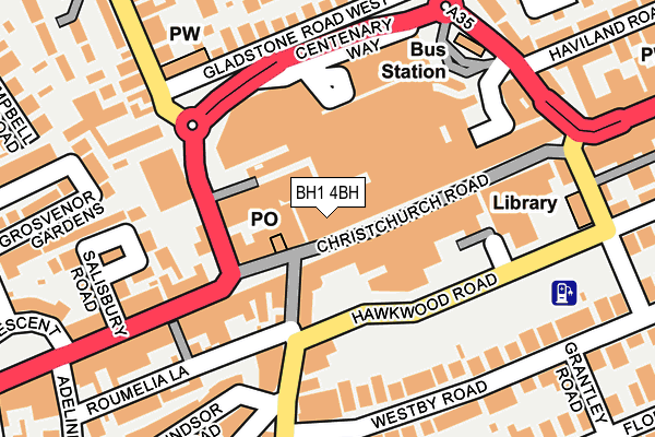 BH1 4BH map - OS OpenMap – Local (Ordnance Survey)