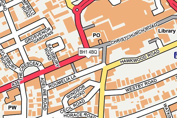 BH1 4BQ map - OS OpenMap – Local (Ordnance Survey)
