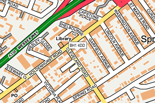 BH1 4DD map - OS OpenMap – Local (Ordnance Survey)
