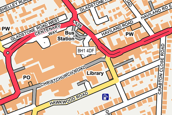 BH1 4DF map - OS OpenMap – Local (Ordnance Survey)