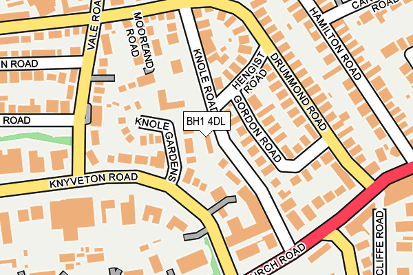 BH1 4DL map - OS OpenMap – Local (Ordnance Survey)