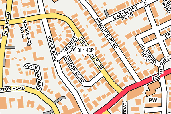 BH1 4DP map - OS OpenMap – Local (Ordnance Survey)