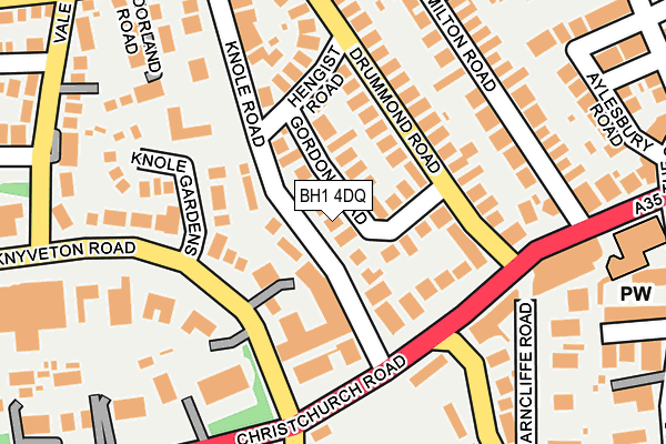 BH1 4DQ map - OS OpenMap – Local (Ordnance Survey)