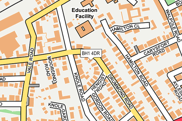 BH1 4DR map - OS OpenMap – Local (Ordnance Survey)