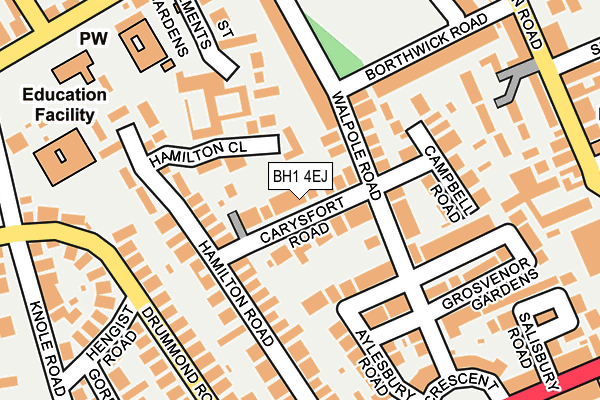 BH1 4EJ map - OS OpenMap – Local (Ordnance Survey)