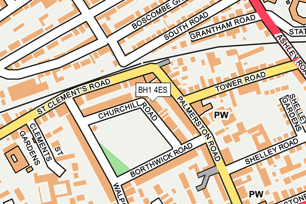 BH1 4ES map - OS OpenMap – Local (Ordnance Survey)