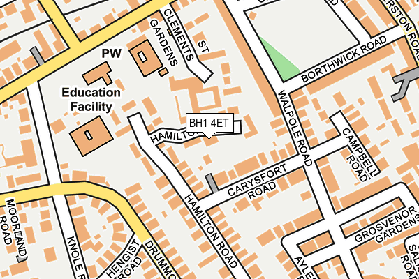 BH1 4ET map - OS OpenMap – Local (Ordnance Survey)