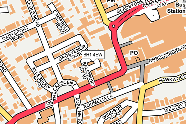 BH1 4EW map - OS OpenMap – Local (Ordnance Survey)
