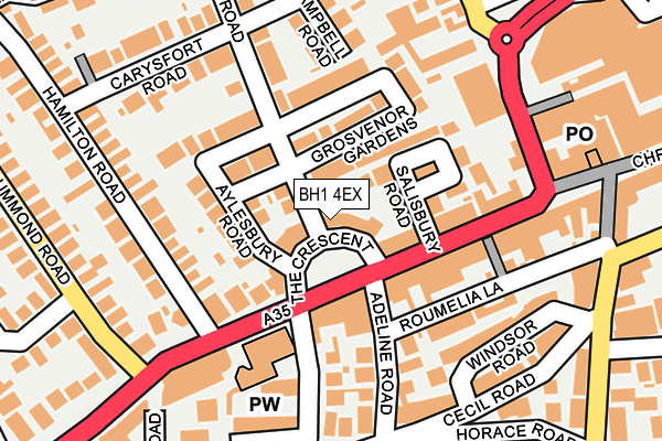 BH1 4EX map - OS OpenMap – Local (Ordnance Survey)