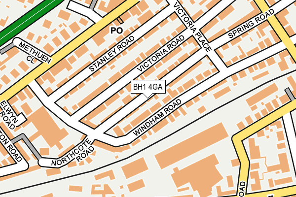 BH1 4GA map - OS OpenMap – Local (Ordnance Survey)
