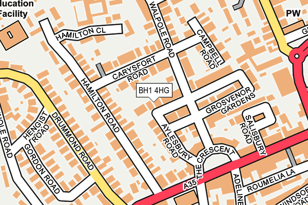 BH1 4HG map - OS OpenMap – Local (Ordnance Survey)