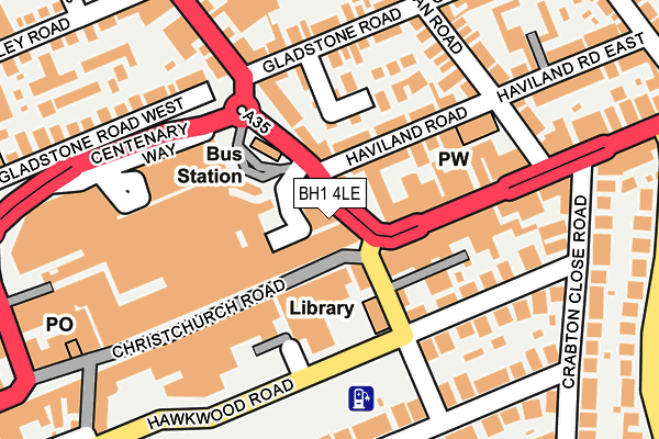 BH1 4LE map - OS OpenMap – Local (Ordnance Survey)