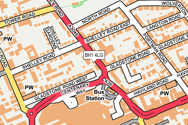 BH1 4LG map - OS OpenMap – Local (Ordnance Survey)