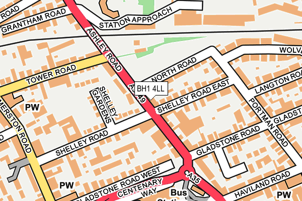 BH1 4LL map - OS OpenMap – Local (Ordnance Survey)