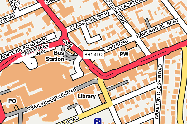 BH1 4LQ map - OS OpenMap – Local (Ordnance Survey)