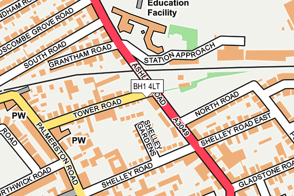 BH1 4LT map - OS OpenMap – Local (Ordnance Survey)