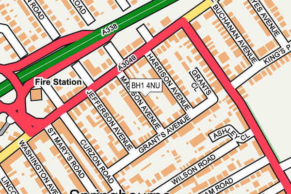 BH1 4NU map - OS OpenMap – Local (Ordnance Survey)