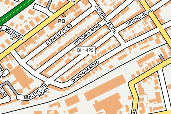BH1 4PS map - OS OpenMap – Local (Ordnance Survey)
