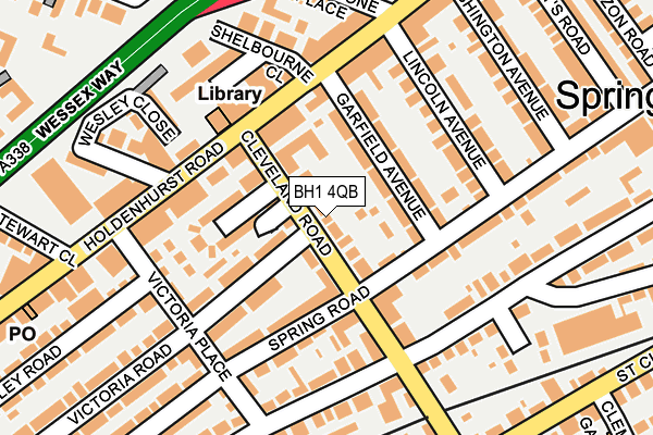 BH1 4QB map - OS OpenMap – Local (Ordnance Survey)