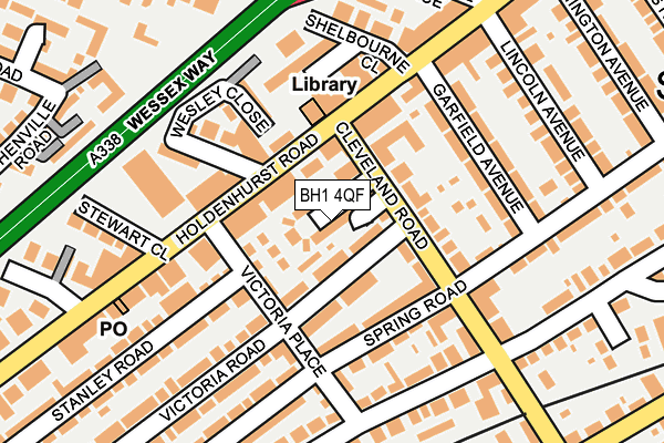 BH1 4QF map - OS OpenMap – Local (Ordnance Survey)