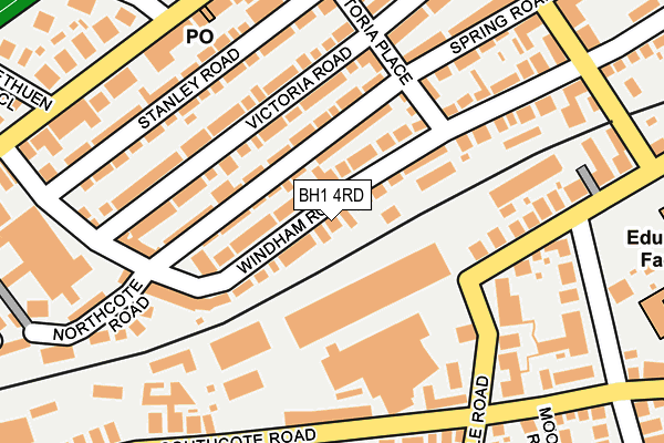 BH1 4RD map - OS OpenMap – Local (Ordnance Survey)