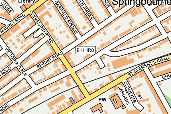 BH1 4RQ map - OS OpenMap – Local (Ordnance Survey)