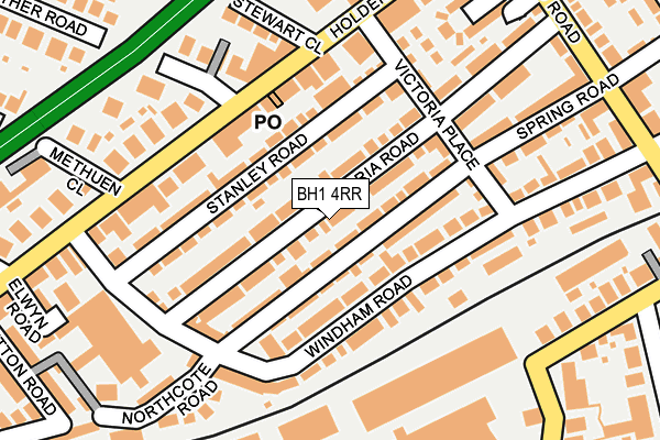 BH1 4RR map - OS OpenMap – Local (Ordnance Survey)
